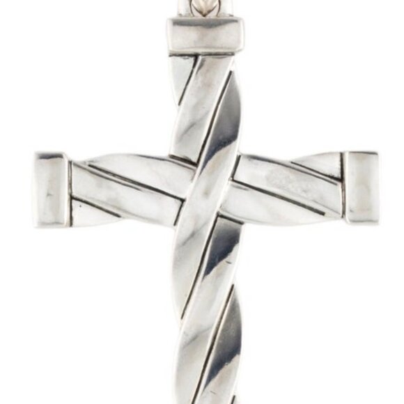 DAVID YURMAN STERLING SILVER 925 HELIOS CROSS PENDANT - Picture 4 of 8
